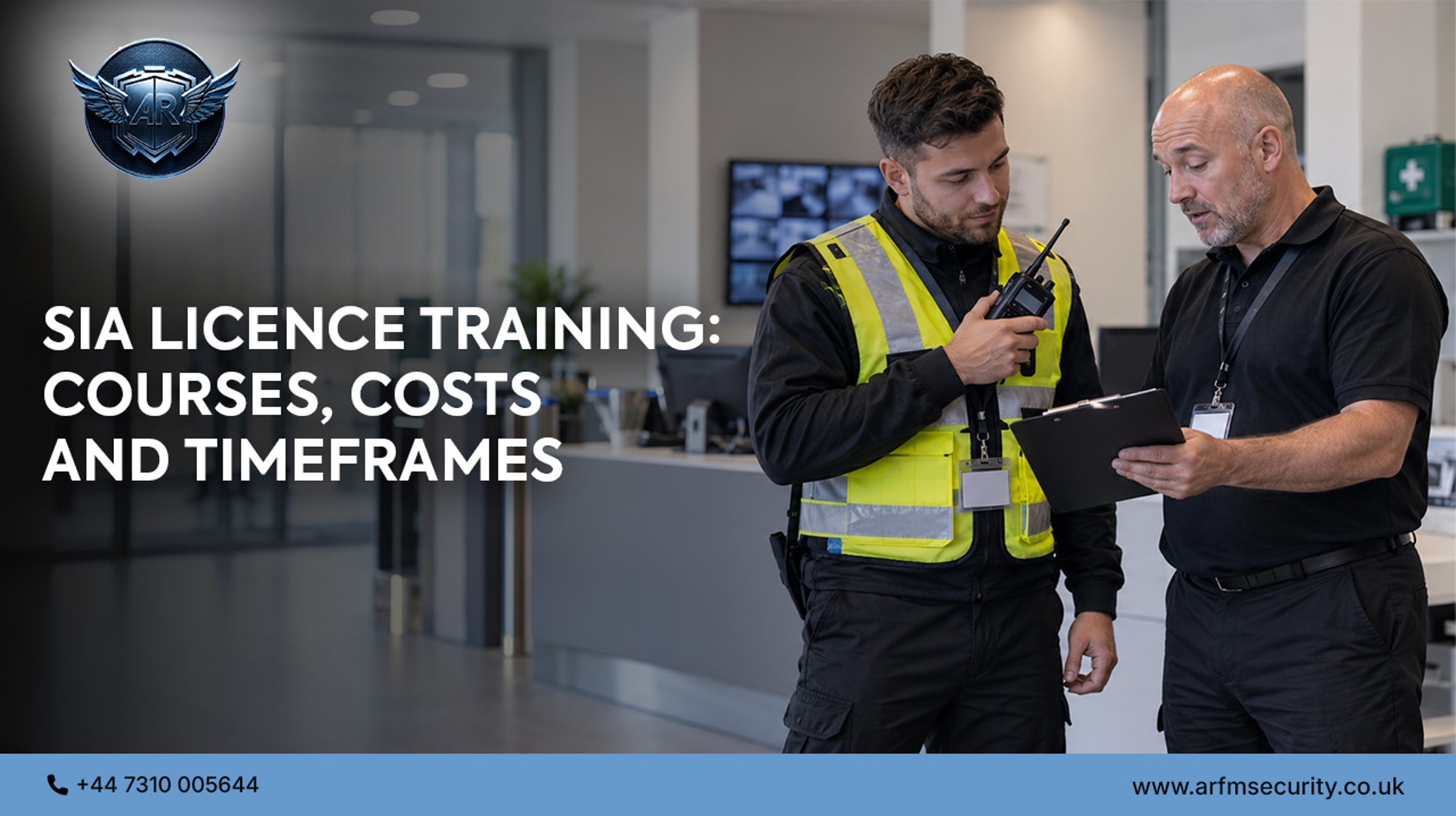 Security professional completing SIA licence training in the UK